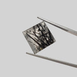  Tourmalinated Quartz | Square Cut | 14mm | Brazil 