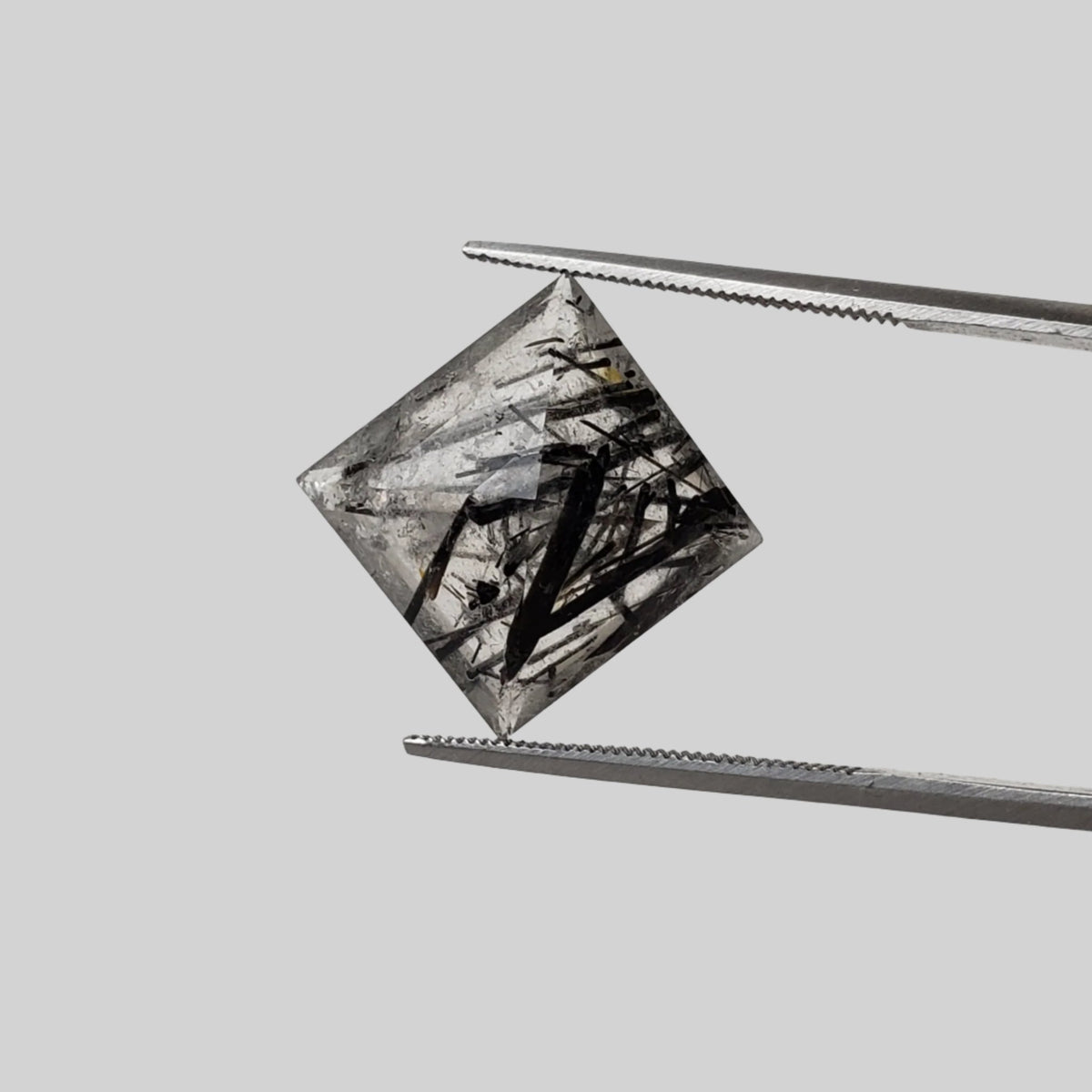  Tourmalinated Quartz | Square Cut | 14mm | Brazil 2