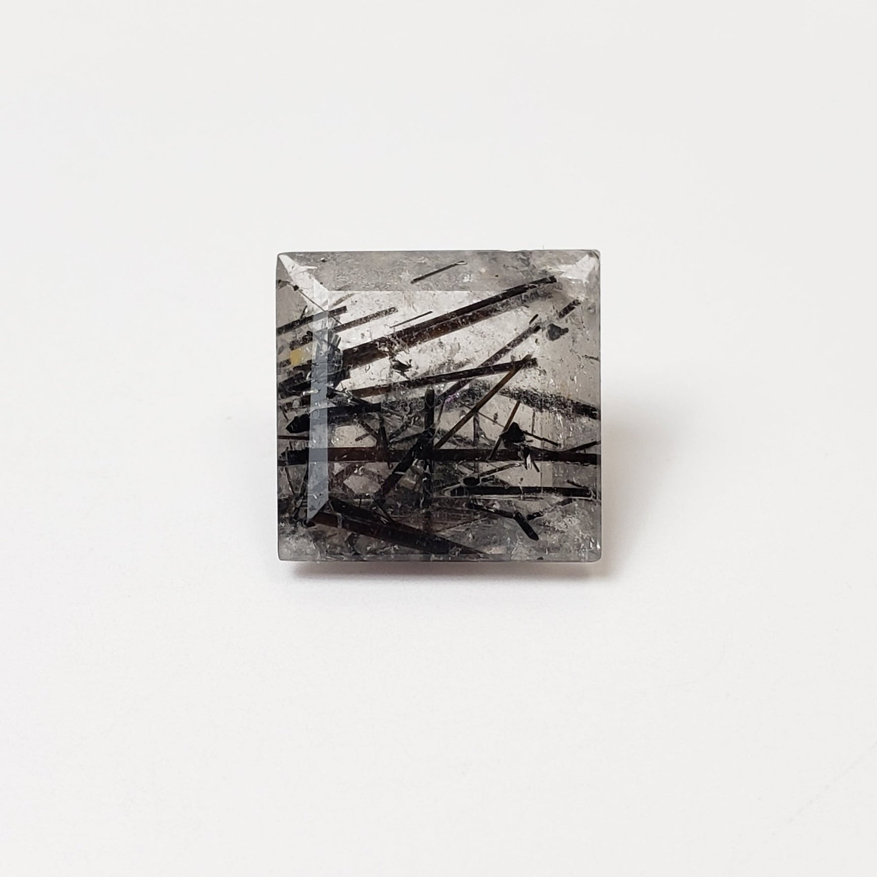  Tourmalinated Quartz | Square Cut | 14mm | Brazil 4