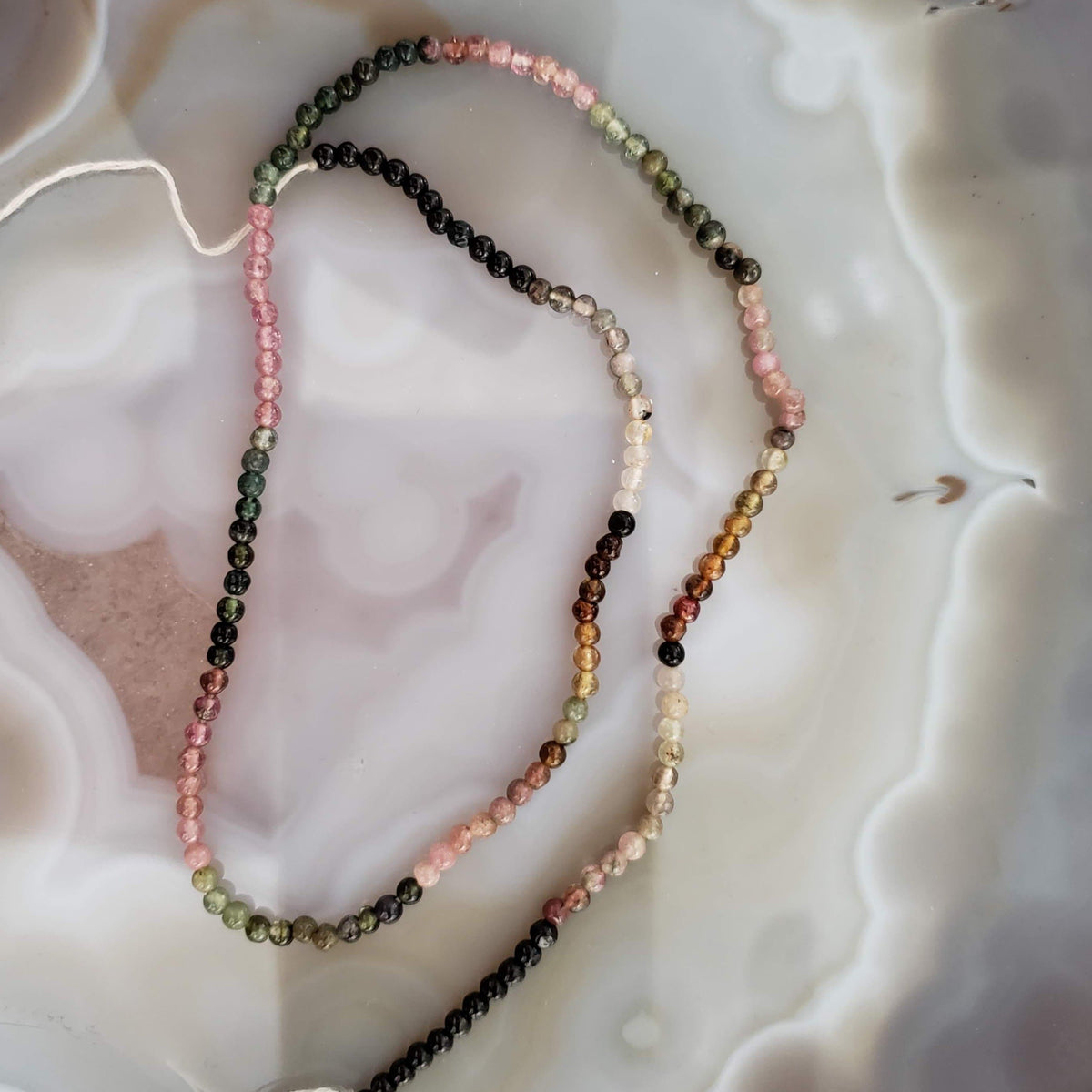  Tourmaline Bead Strand | 37 cm 22.2 ct. | Round | Multicolor | SO24 