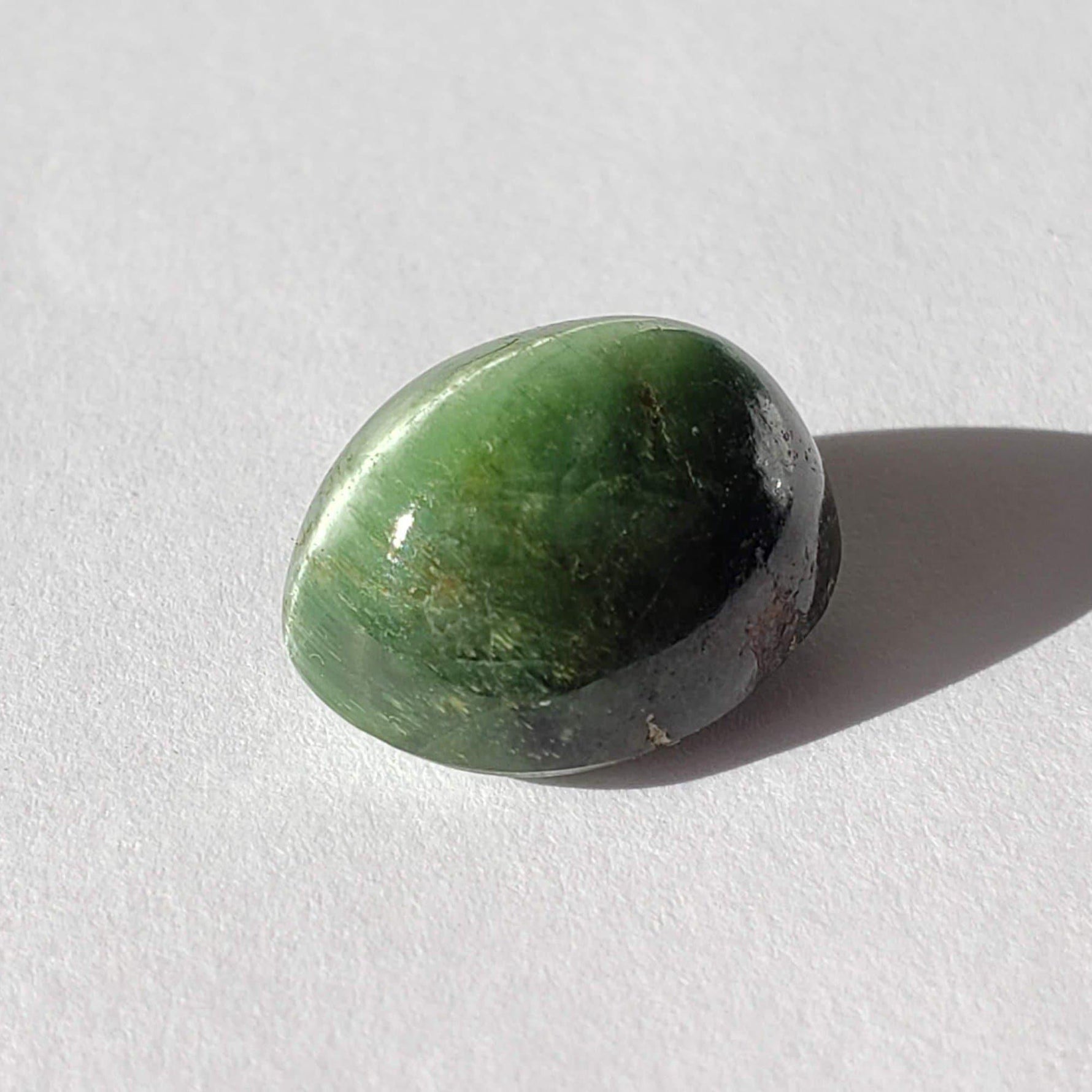  Tourmaline Cats Eye  | Oval Cabochon | Forest Green | 15.3x13.1mm 14.46ct 2