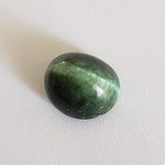  Tourmaline Cats Eye  | Oval Cabochon | Forest Green | 15.3x13.1mm 14.46ct 4