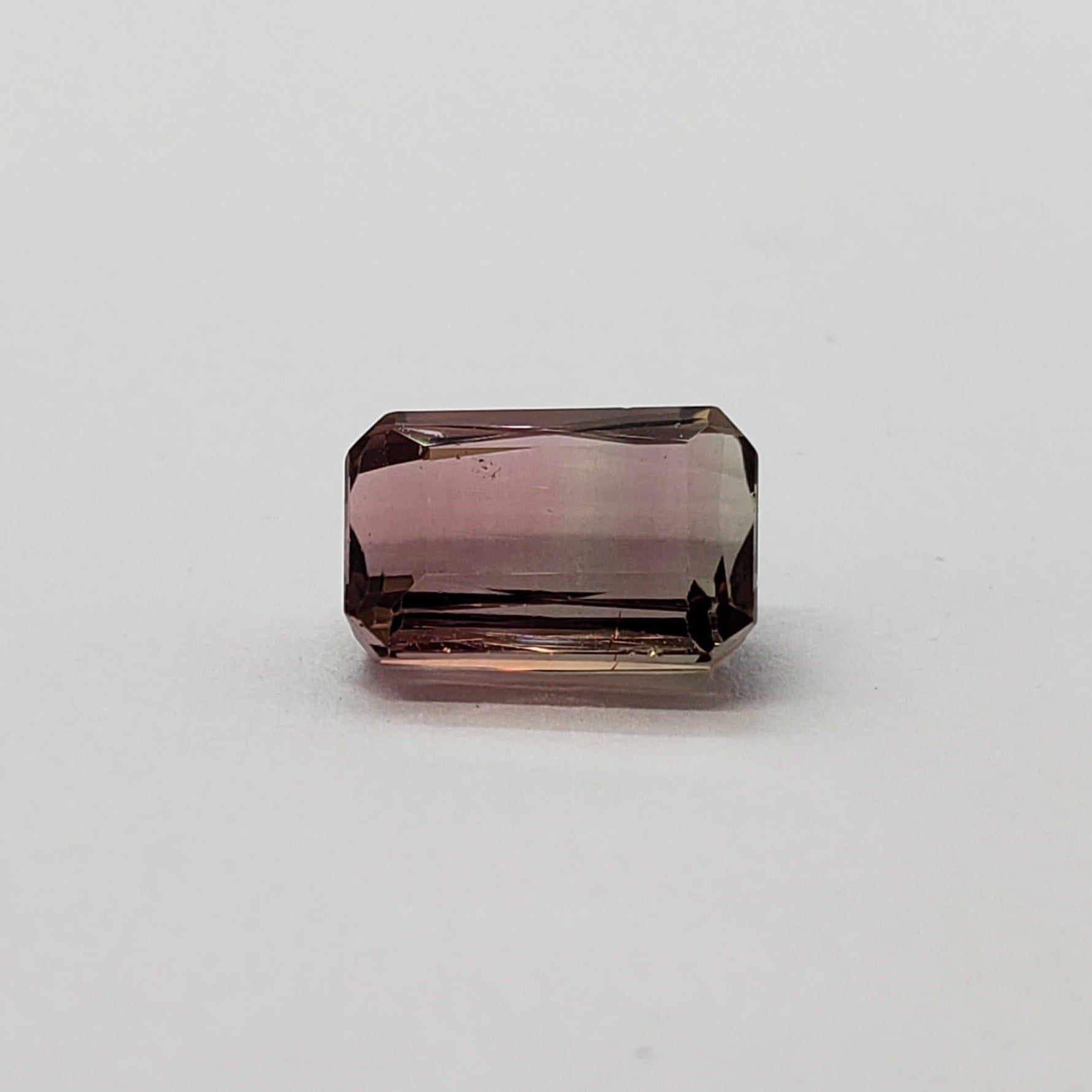  Tourmaline | Octagon Cut | Bi-Color Pink Green | 10x7mm 2.98ct 