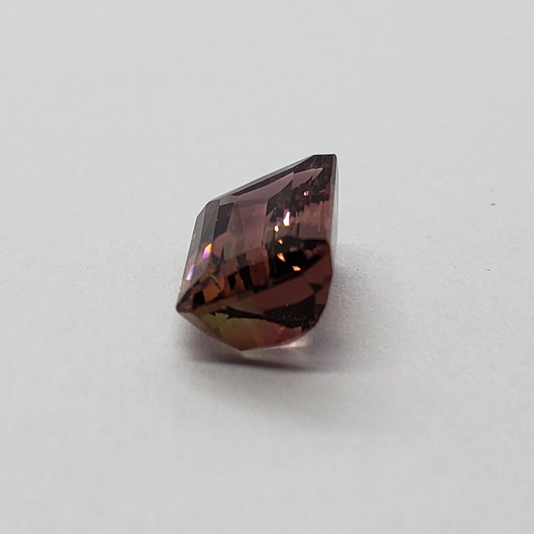  Tourmaline | Octagon Cut | Bi-Color Pink Green | 10x7mm 2.98ct 2