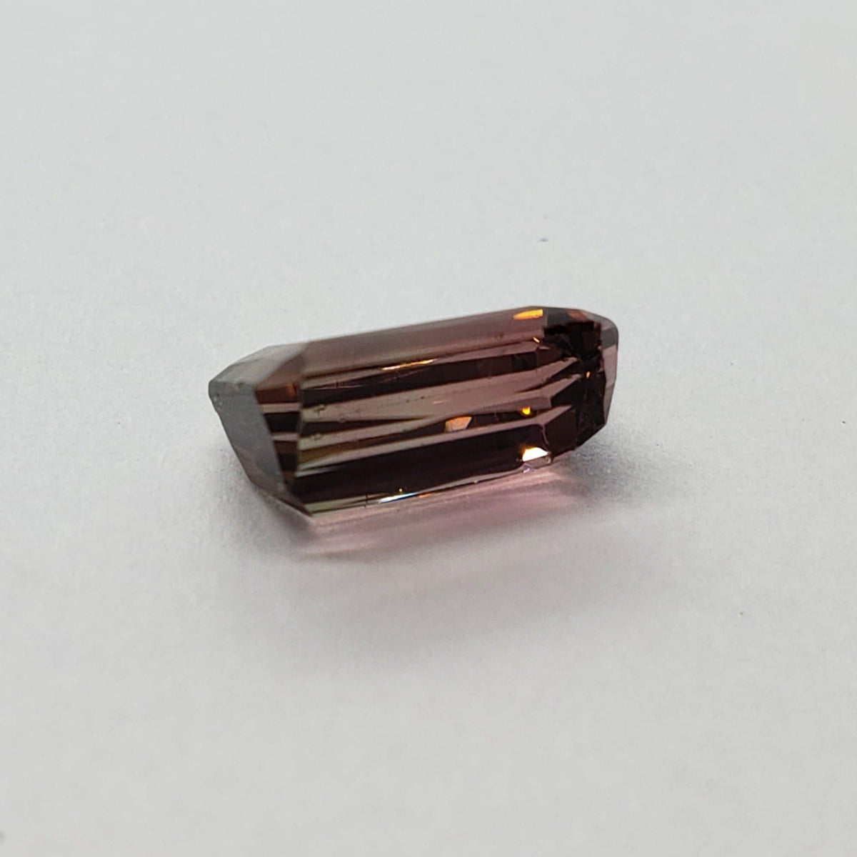  Tourmaline | Octagon Cut | Bi-Color Pink Green | 10x7mm 2.98ct 3