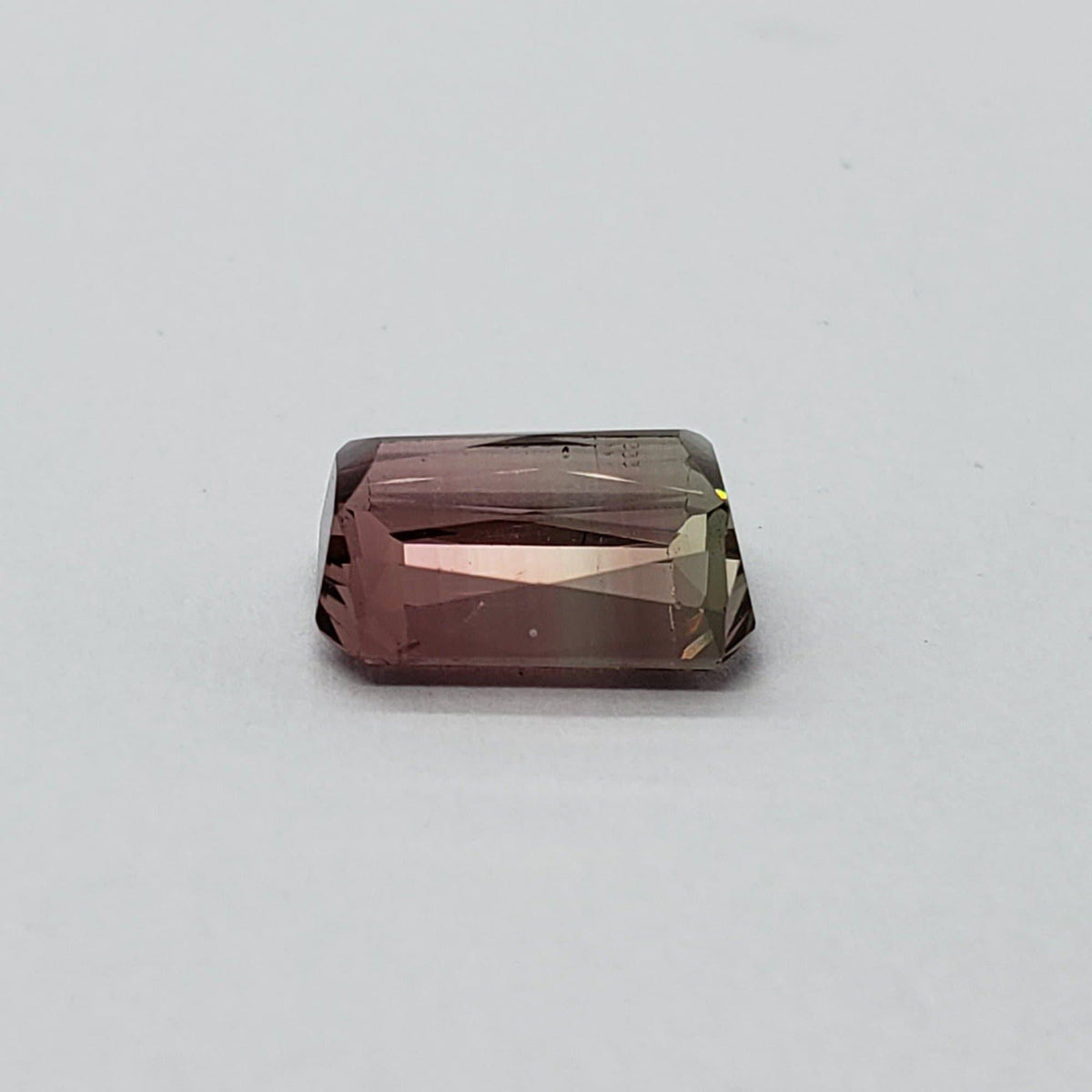  Tourmaline | Octagon Cut | Bi-Color Pink Green | 10x7mm 2.98ct 4