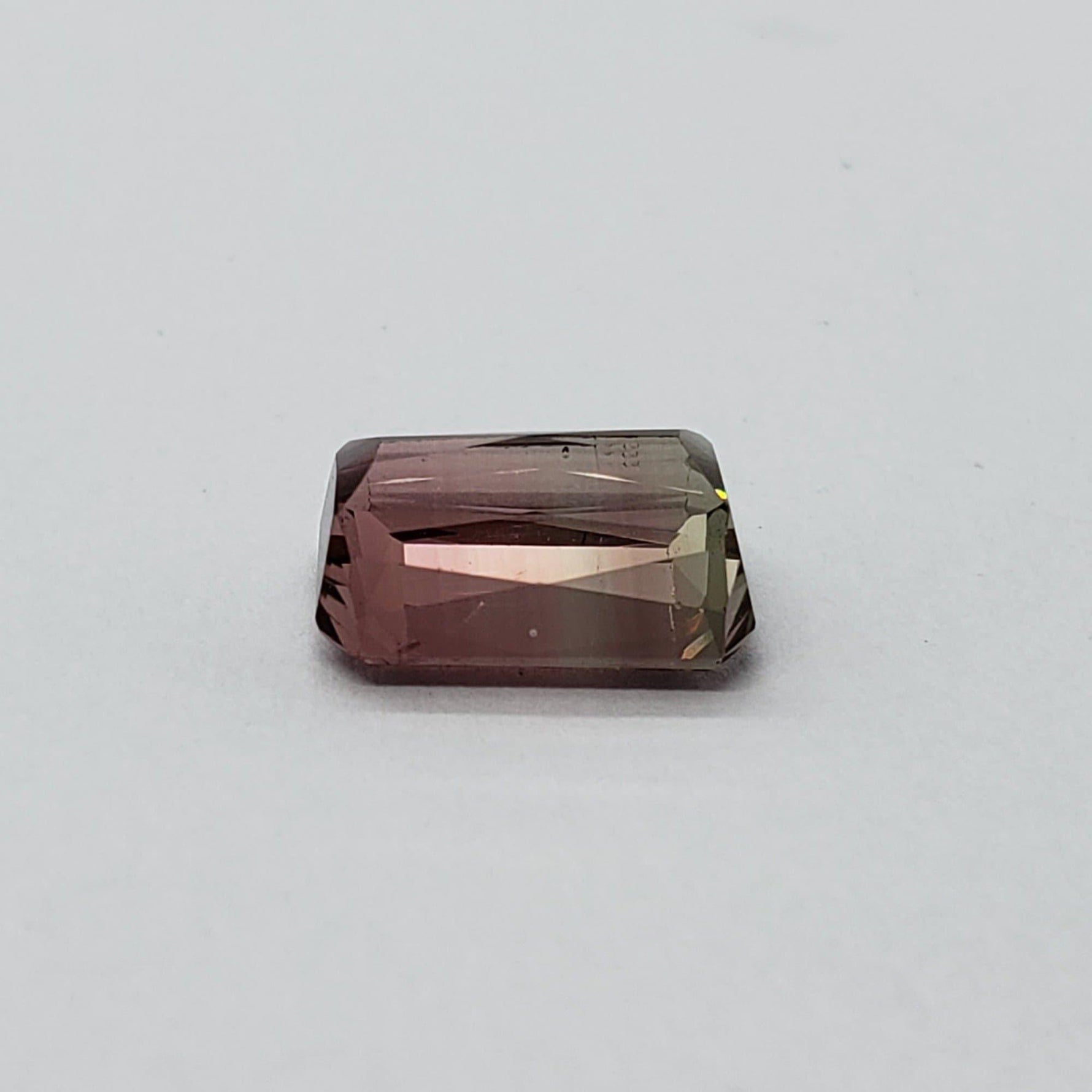  Tourmaline | Octagon Cut | Bi-Color Pink Green | 10x7mm 2.98ct 4