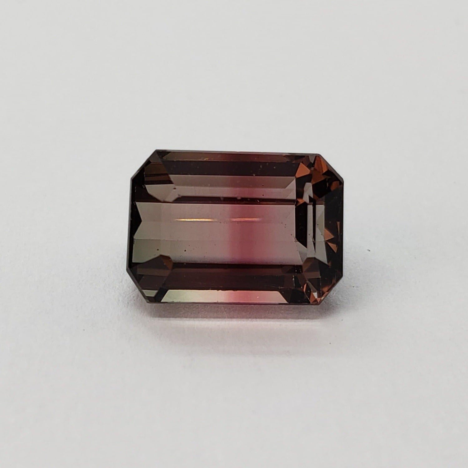  Tourmaline | Octagon Cut | Pink Orange-Green Bi-color | 10.7x7.7mm 5.62ct 