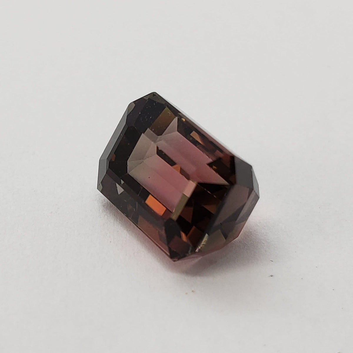  Tourmaline | Octagon Cut | Pink Orange-Green Bi-color | 10.7x7.7mm 5.62ct 1