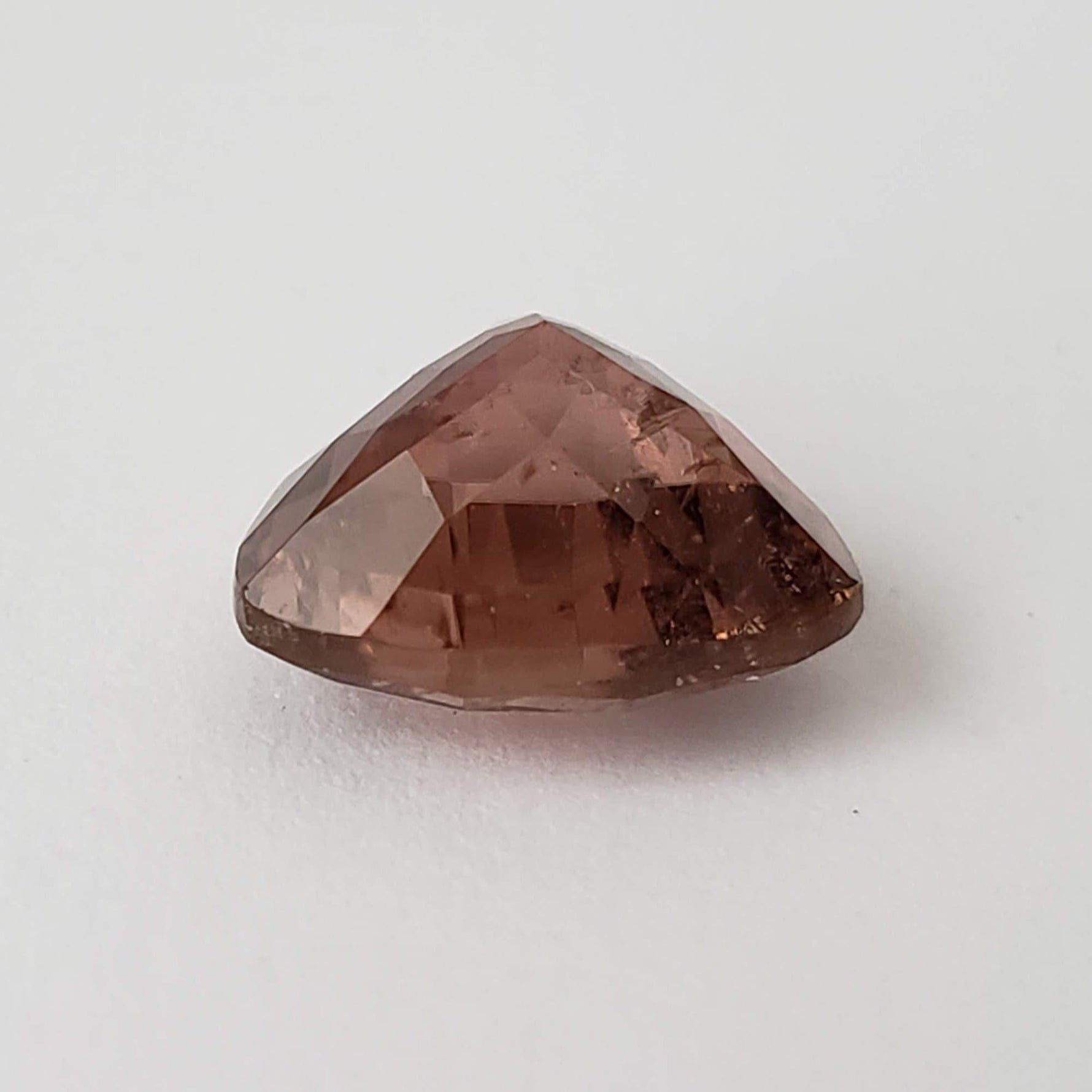  Tourmaline | Trilliant Checkerboard Cut | Peach | 11.1mm 4.77ct 5
