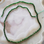  Tsavorite Gemstone Beads | 36 cm, 14 inch Strand | Rondelle | Emerald Green 
