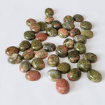  Unakite | Oval Cabochon | Green with Red | 12X10mm 3
