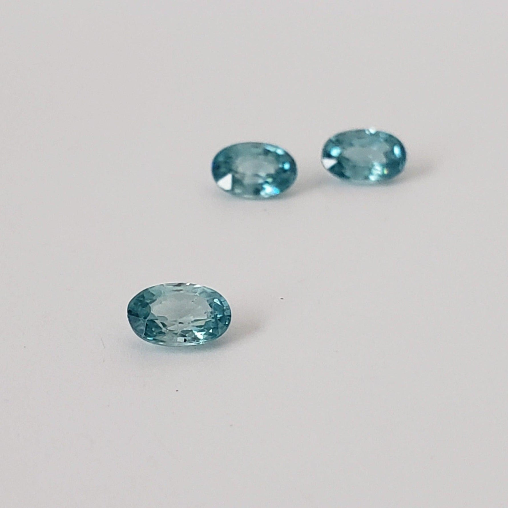  Zircon | Oval Cut | Blue | 6x4mm | Cambodia 1