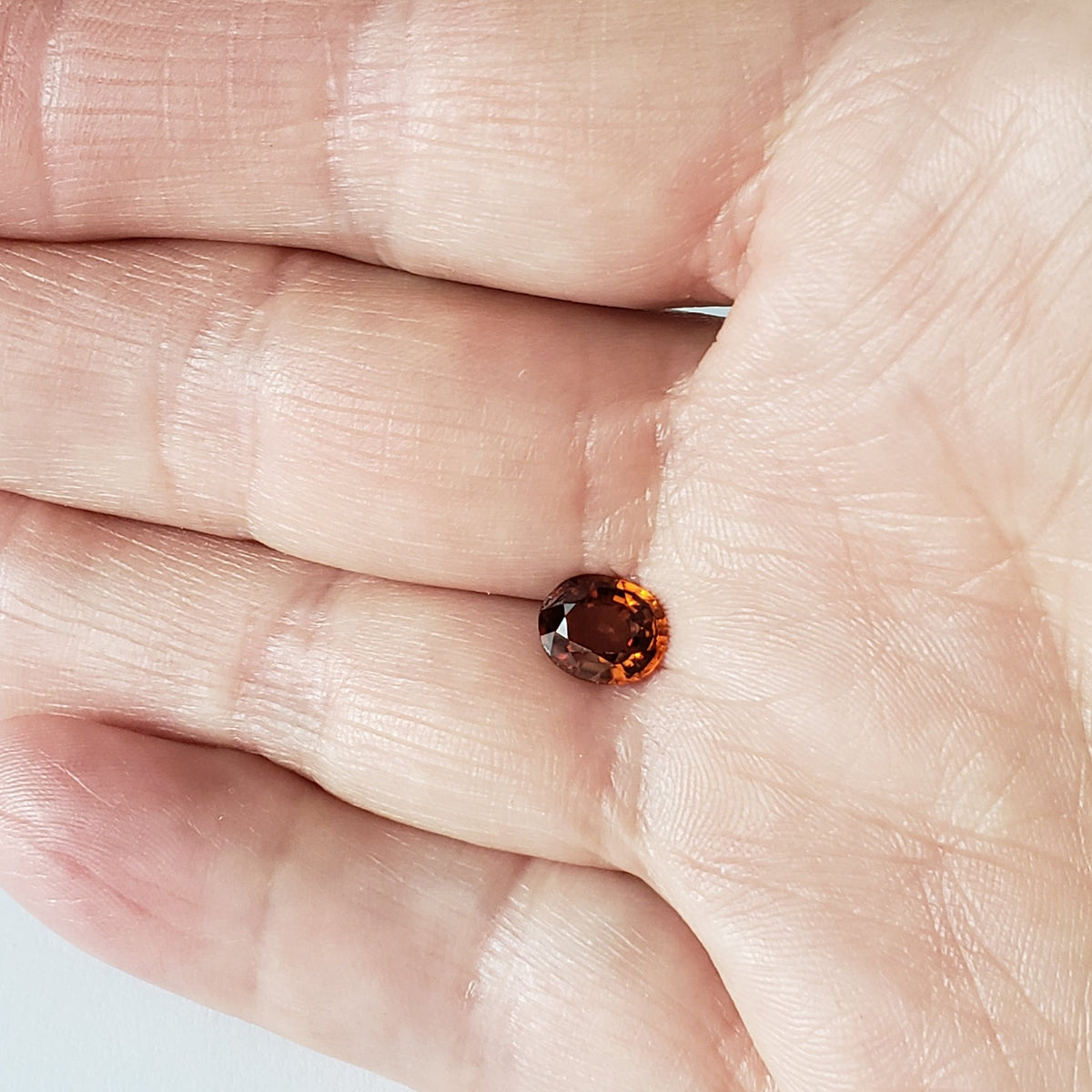  Zircon | Oval Cut | Rich Orange | 8.5x6.5mm 2Ct | Cambodia 7