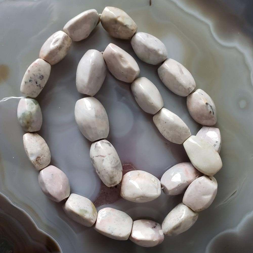 Agate Beads | 40 cm, 15 inch Strand | Oblong | Multicolored | Canagem.com