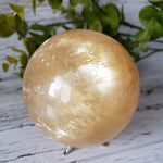 Amber Calcite Sphere | 87 mm, 3.4 inches | 952 grams | China