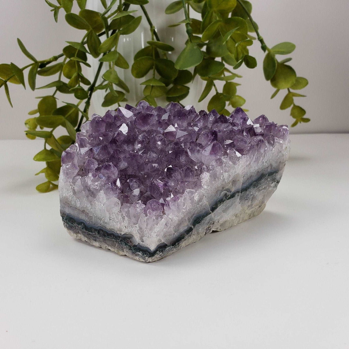 Amethyst Crystal Cluster | Deep Purple Crystals | 1.4 KG | Brazil | Canagem.com