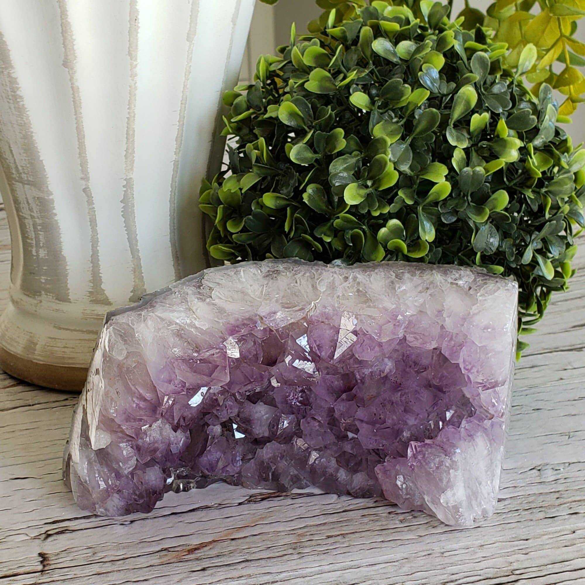 QTY 1 - Amethyst Geode Ring Slab / 1 - 2 outlets KILO AVG