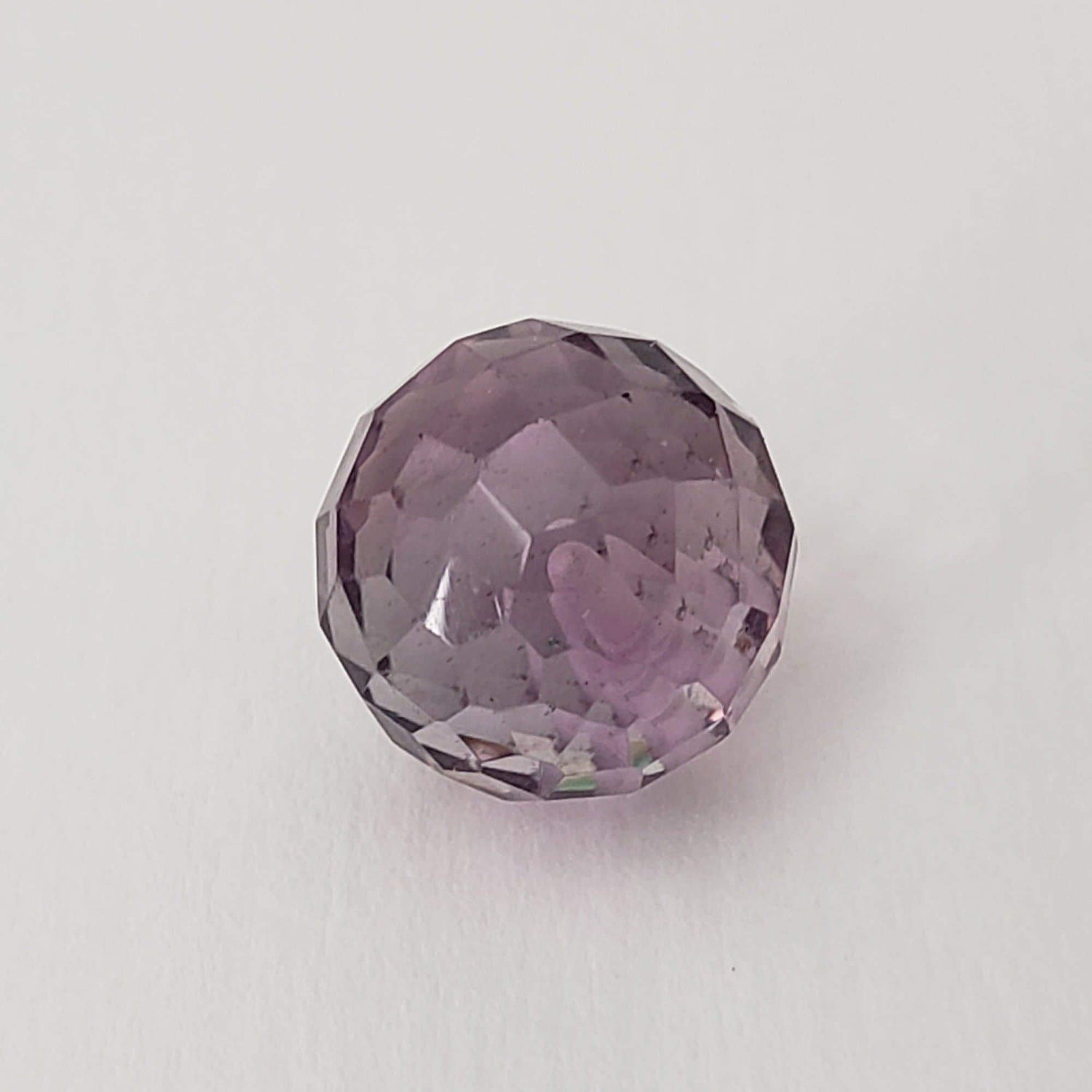 Amethyst |  Half Drilled Faceted Sphere | Purple | 10 mm 6.6ct