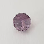 Amethyst | Half Drilled Faceted Sphere | Purple | 10 mm 6.6ct | Canagem.com