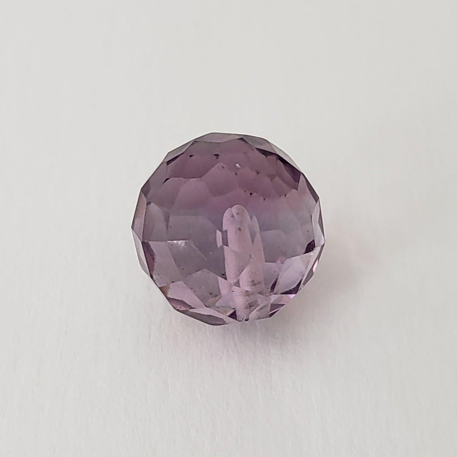 Amethyst |  Half Drilled Faceted Sphere | Purple | 10 mm 6.6ct