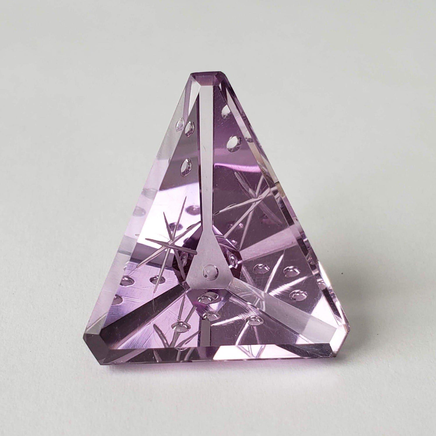 Amethyst | Laser Cut Modified Triangle | Purple | 27x25mm 41.39ct | Canagem.com