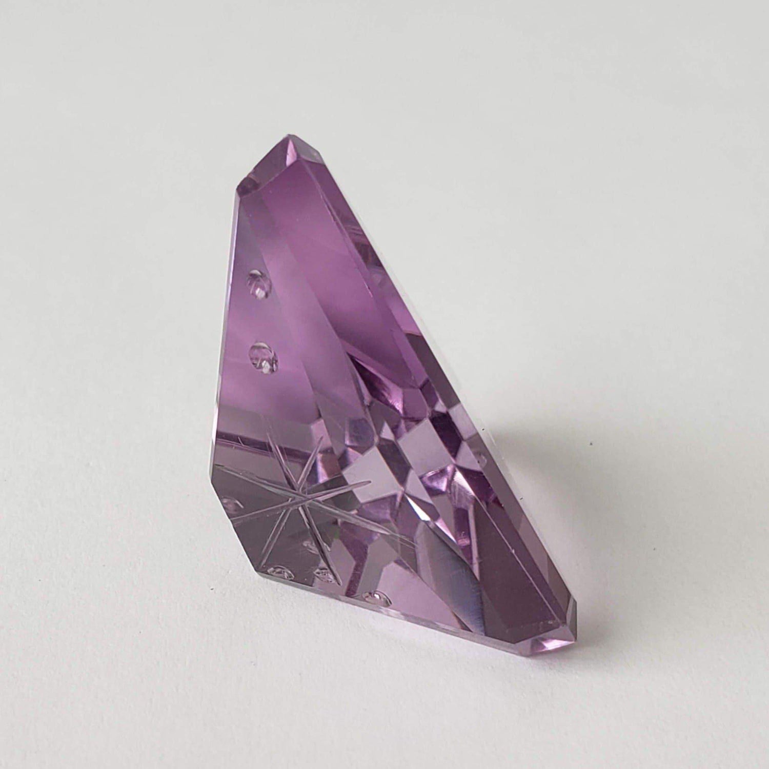 Amethyst | Laser Cut Modified Triangle | Purple | 27x25mm 41.39ct