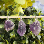 Amethyst Pendant | 925 Silver Wire Wrapped Pendant | Natural Raw Amethyst | Canagem.com