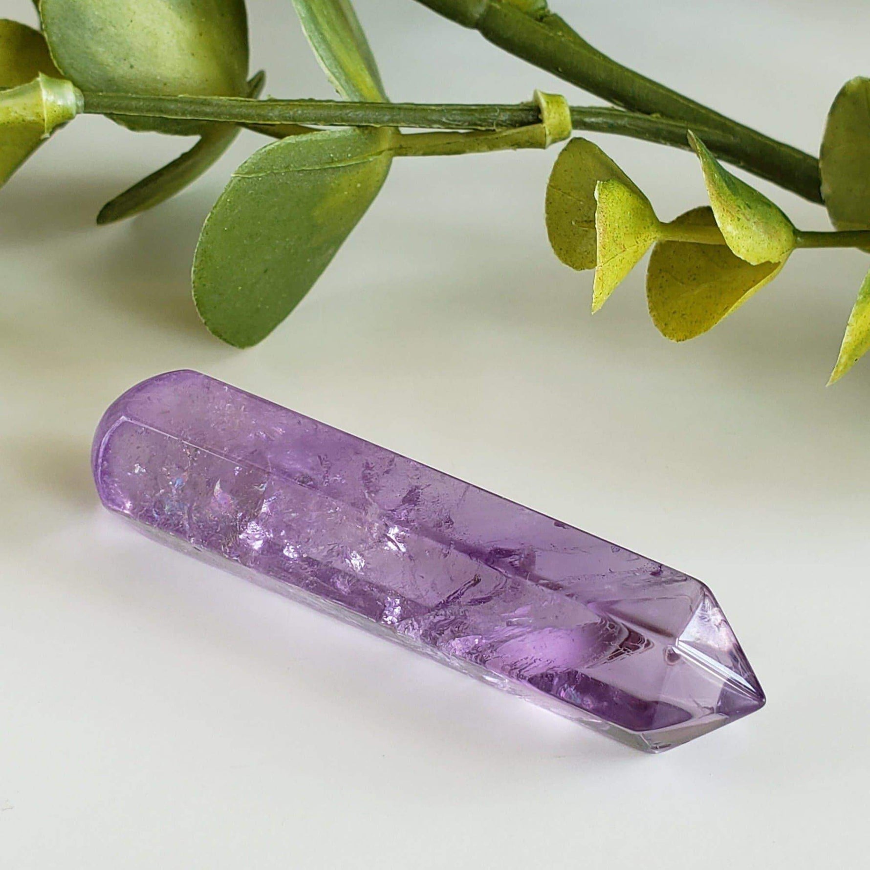 Amethyst Wand | Quartz Wand | Gemstone Wand | Purple Gem Stone Crystal | 62mm | Canagem.com