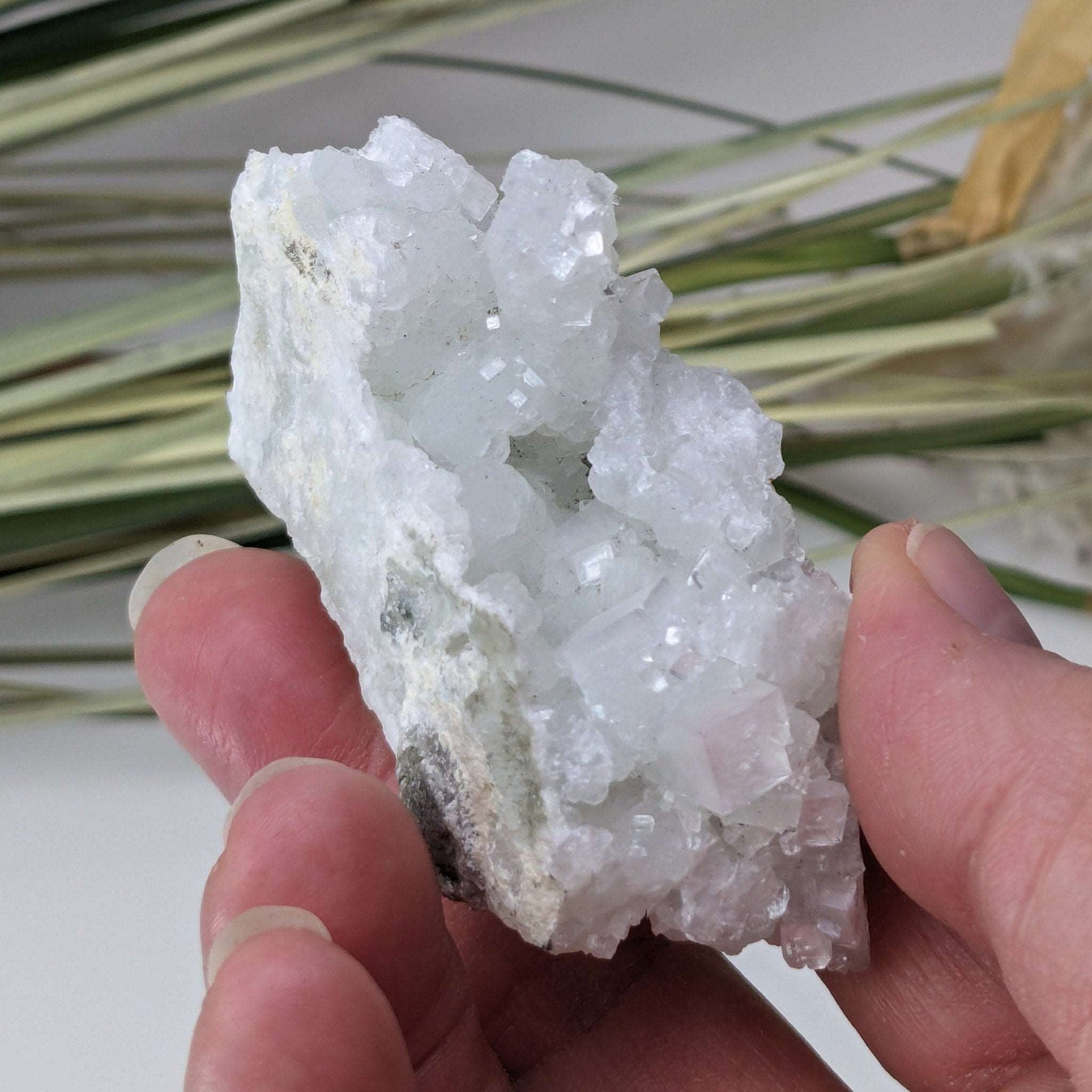  Apophyllite and Prehnite Cluster Crystal | 104 grams | Mumbai, India 