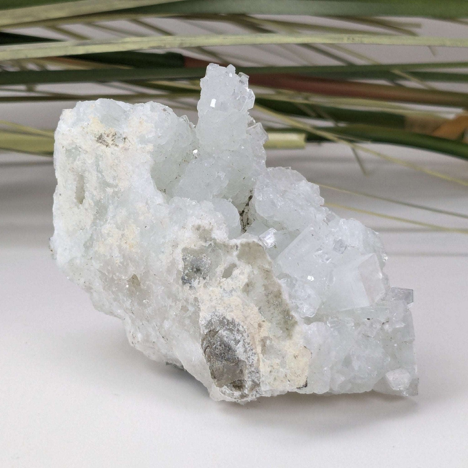  Apophyllite and Prehnite Cluster Crystal | 104 grams | Mumbai, India 