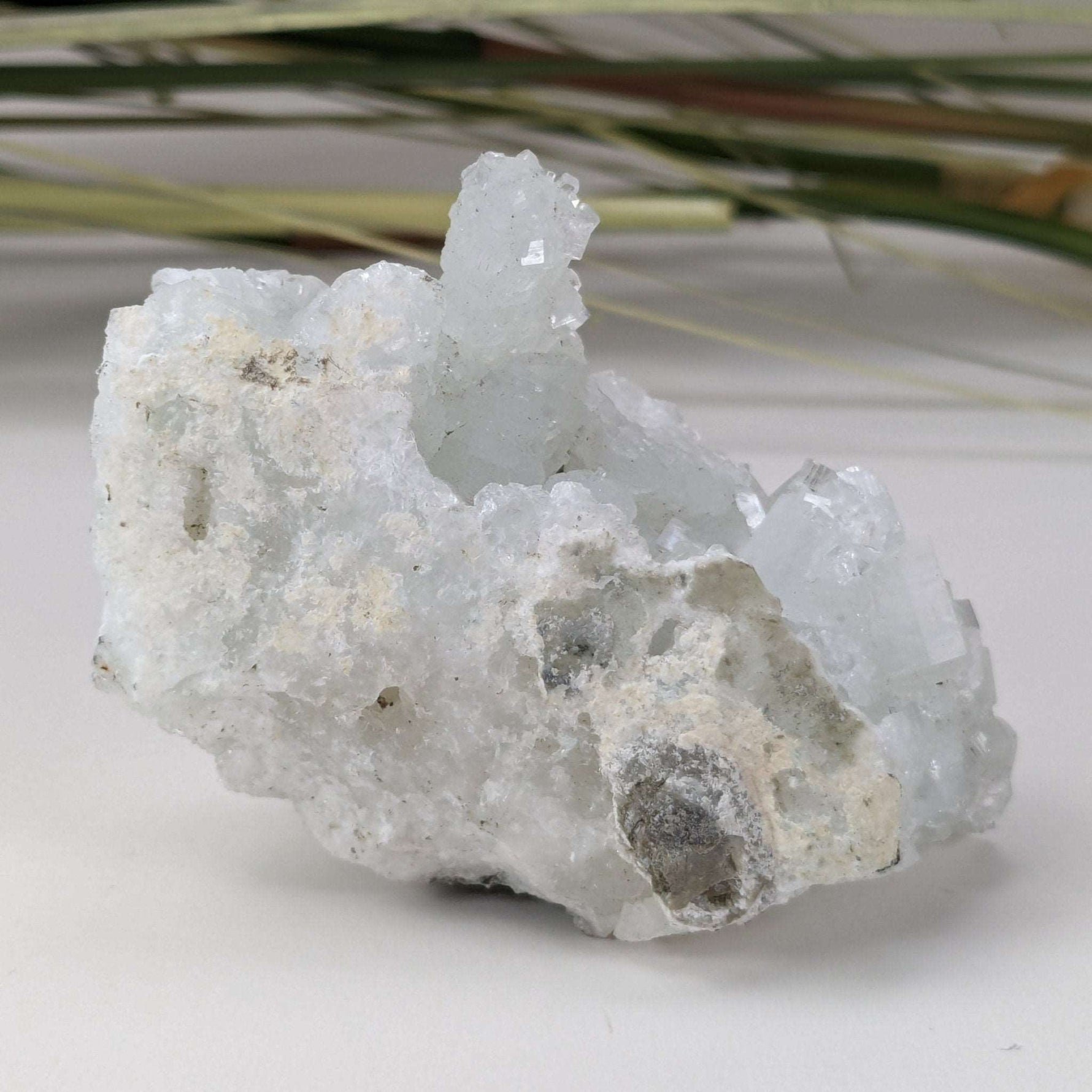  Apophyllite and Prehnite Cluster Crystal | 104 grams | Mumbai, India 