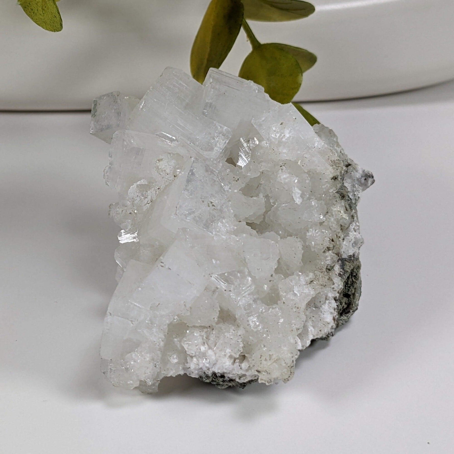 Apophyllite and Prehnite Cluster Crystal | 110 grams | Mumbai, India