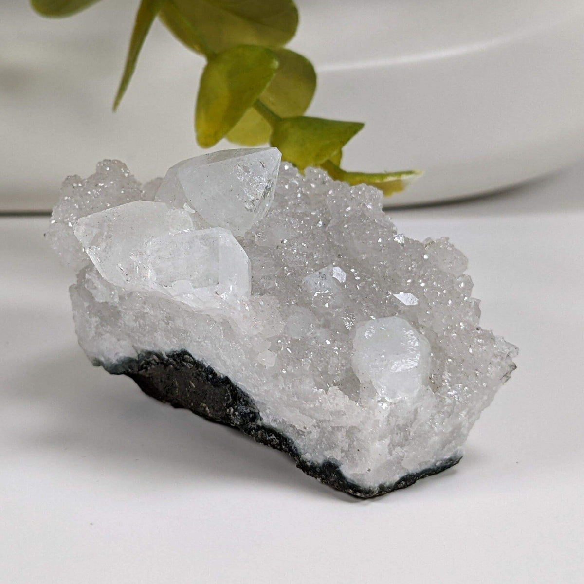 Apophyllite and Prehnite Crystal Cluster | 97 grams | Mumbai, India