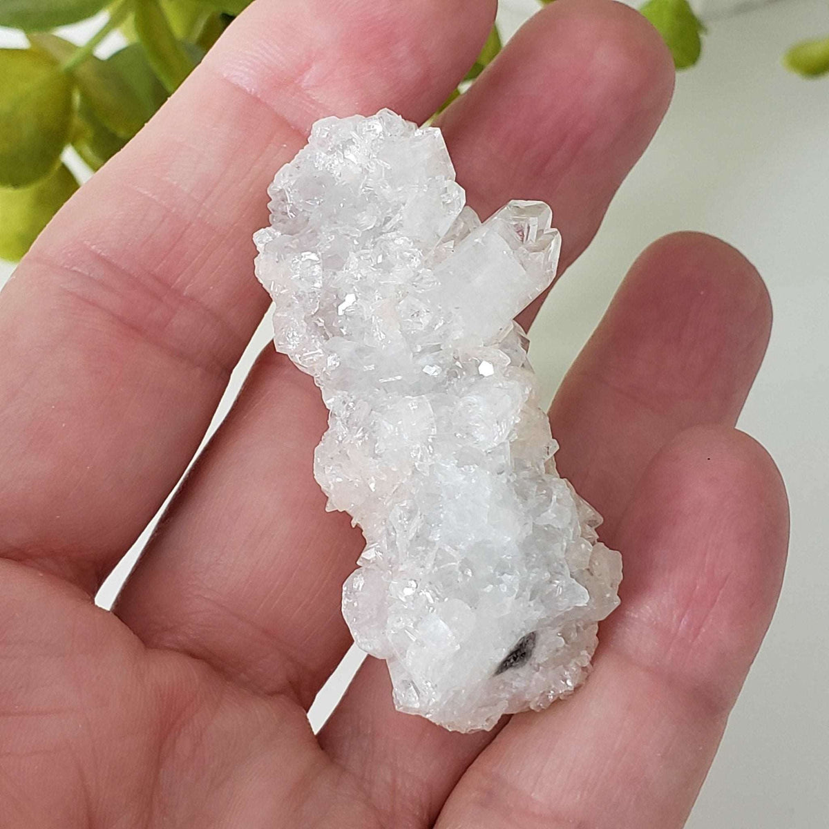 Apophyllite and Quartz Crystal Cluster | 29.7 grams | Jalgaon, India