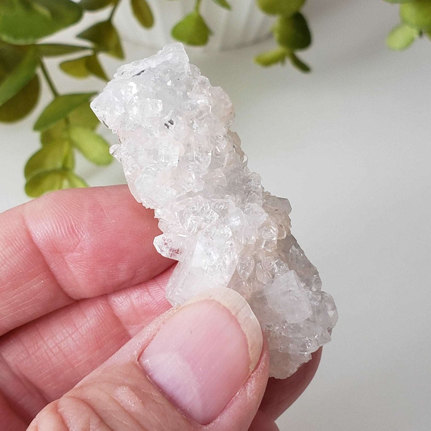 Apophyllite and Quartz Crystal Cluster | 29.7 grams | Jalgaon, India