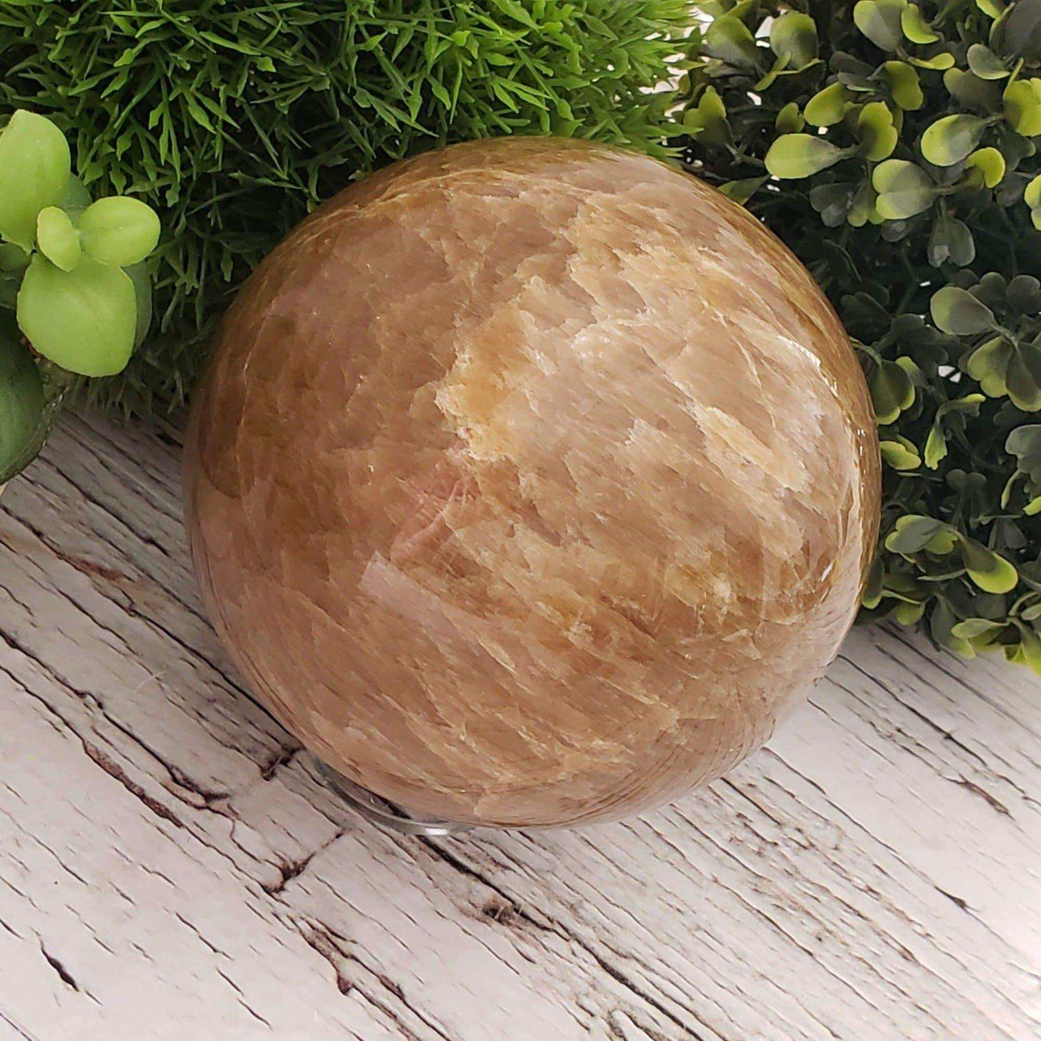 Brown Aragonite Sphere | 107 mm, 4.2 in | 1.9 kg | Canagem.com
