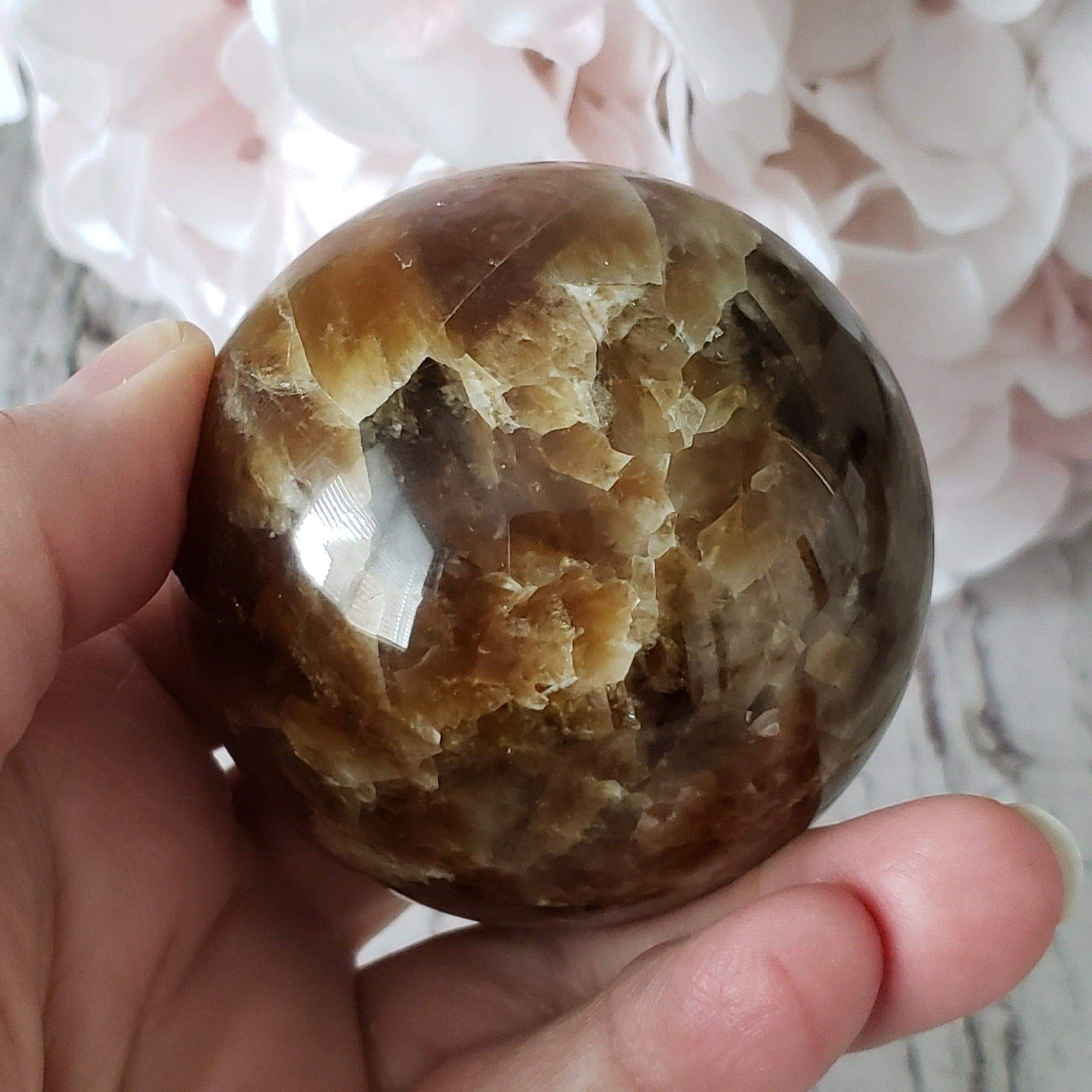 Aragonite Sphere | Quartz Crystal Sphere | 67 mm, 2.6 in | 427 grams