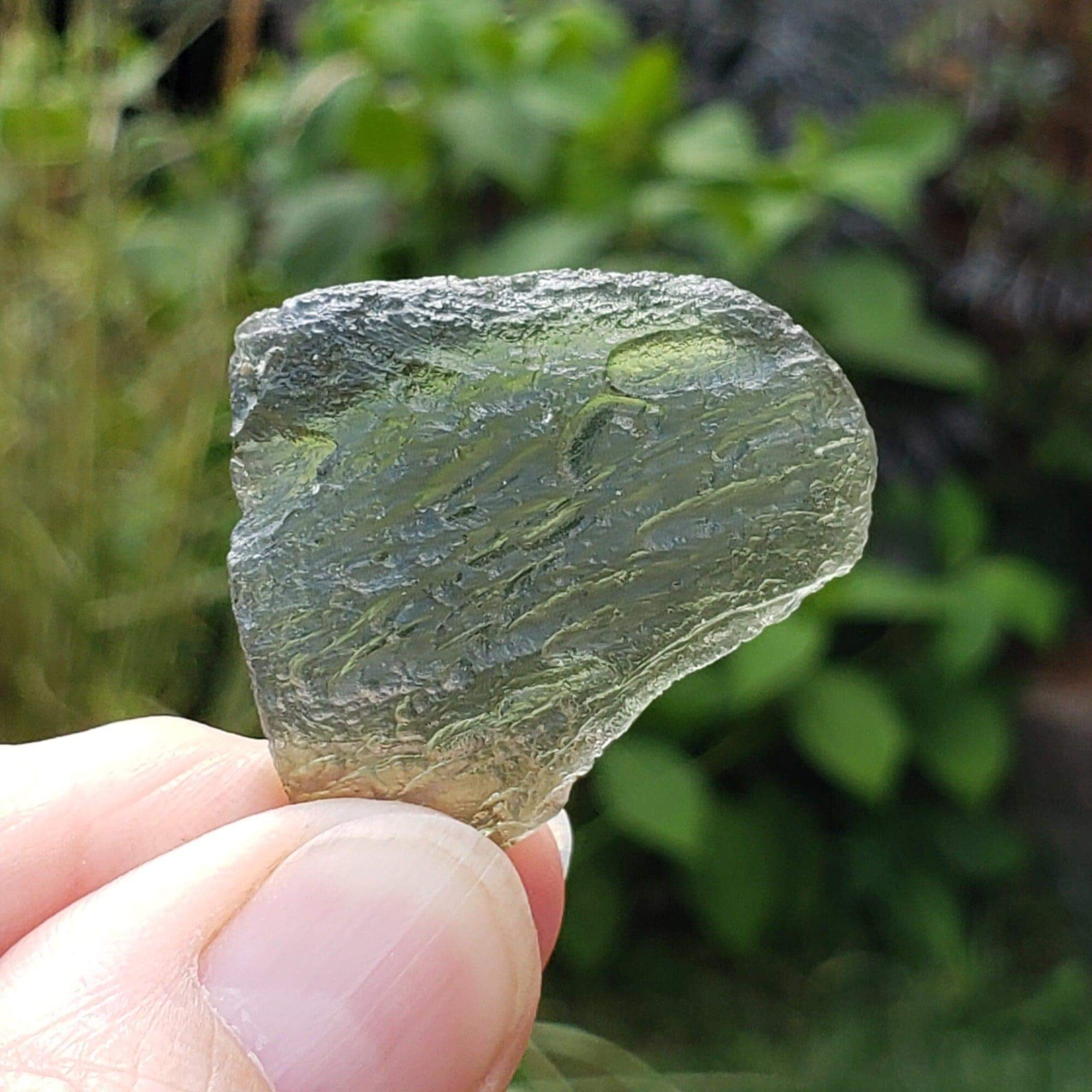 Natural Czech moldavite fashion from locality CHLUM , found in 2021, 2.57 grams, 18x14x10 mm, lighter apple green color