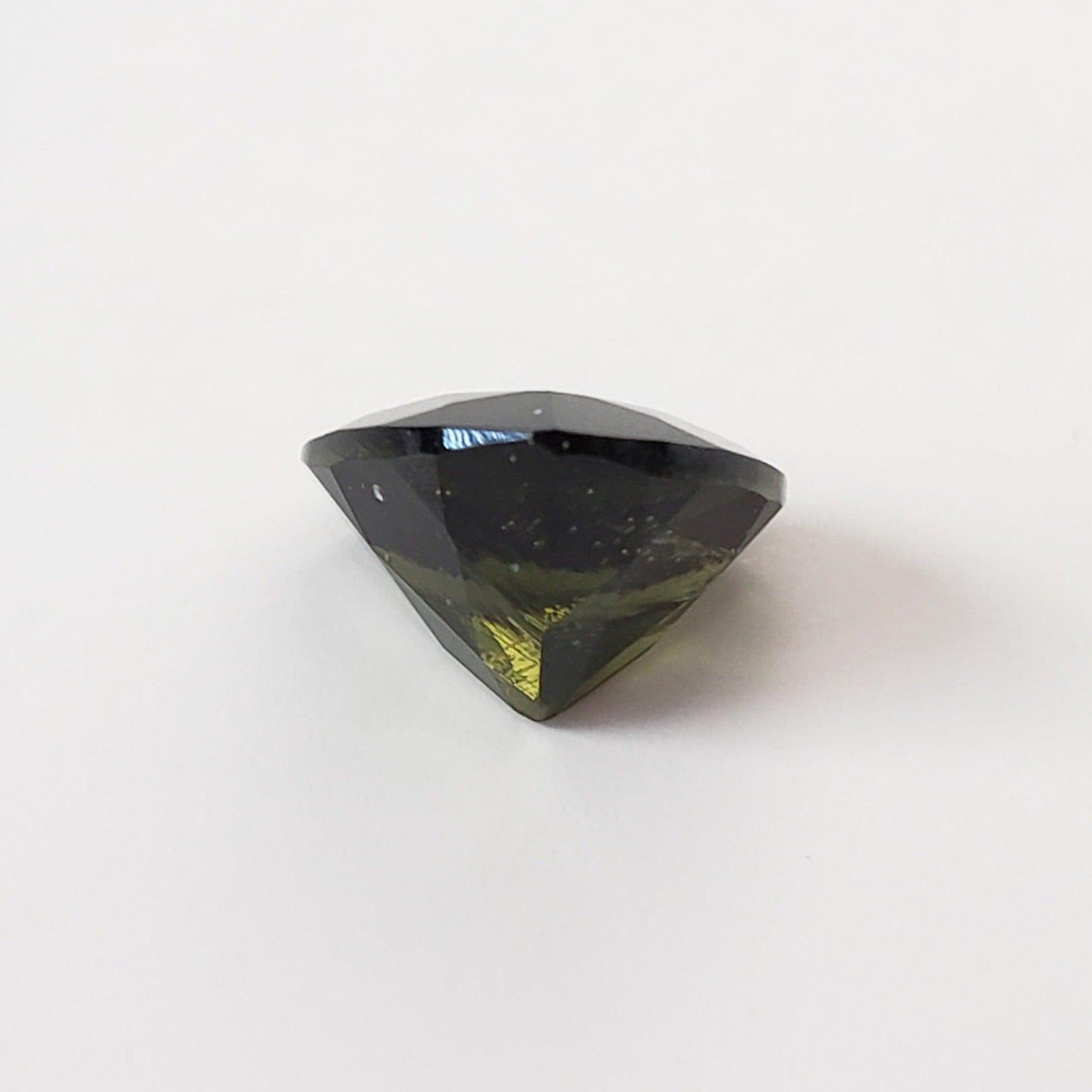  Authentic Moldavite | Trilliant Cut | 10mm | Chlum Region, Czech Republic 