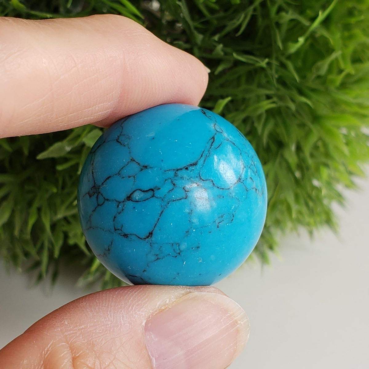 Blue Howlite Sphere | 30 mm 1.2 inches | 31 grams