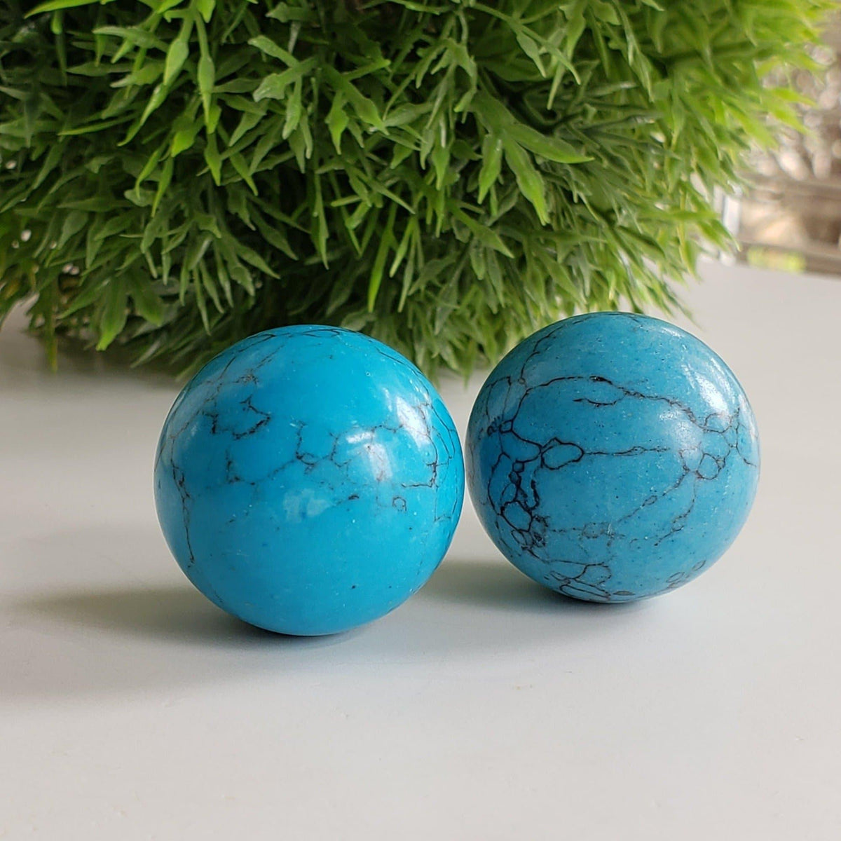 Blue Howlite Sphere | 30 mm 1.2 inches | 31 grams