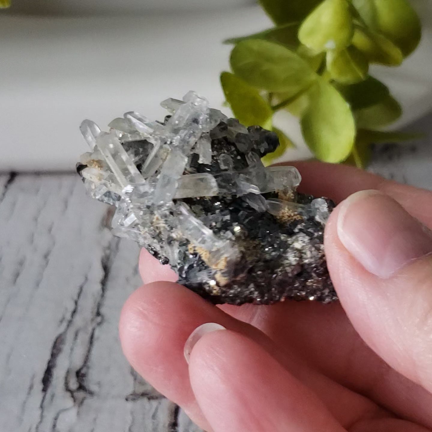 Quartz and Galena Crystal Cluster | 59 grams | Mogila, Madan, Bulgaria