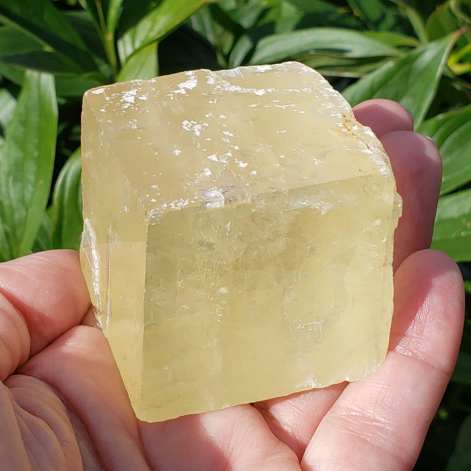 Calcite Quartz Yellow Crystal Cubic Mineral 198.4 Gr, China