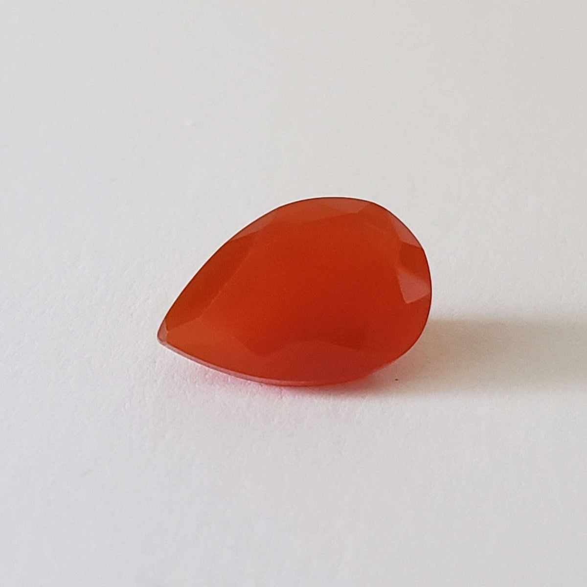  Carnelian | Pear Shape Cut | Orange | 11.8x7.8mm 