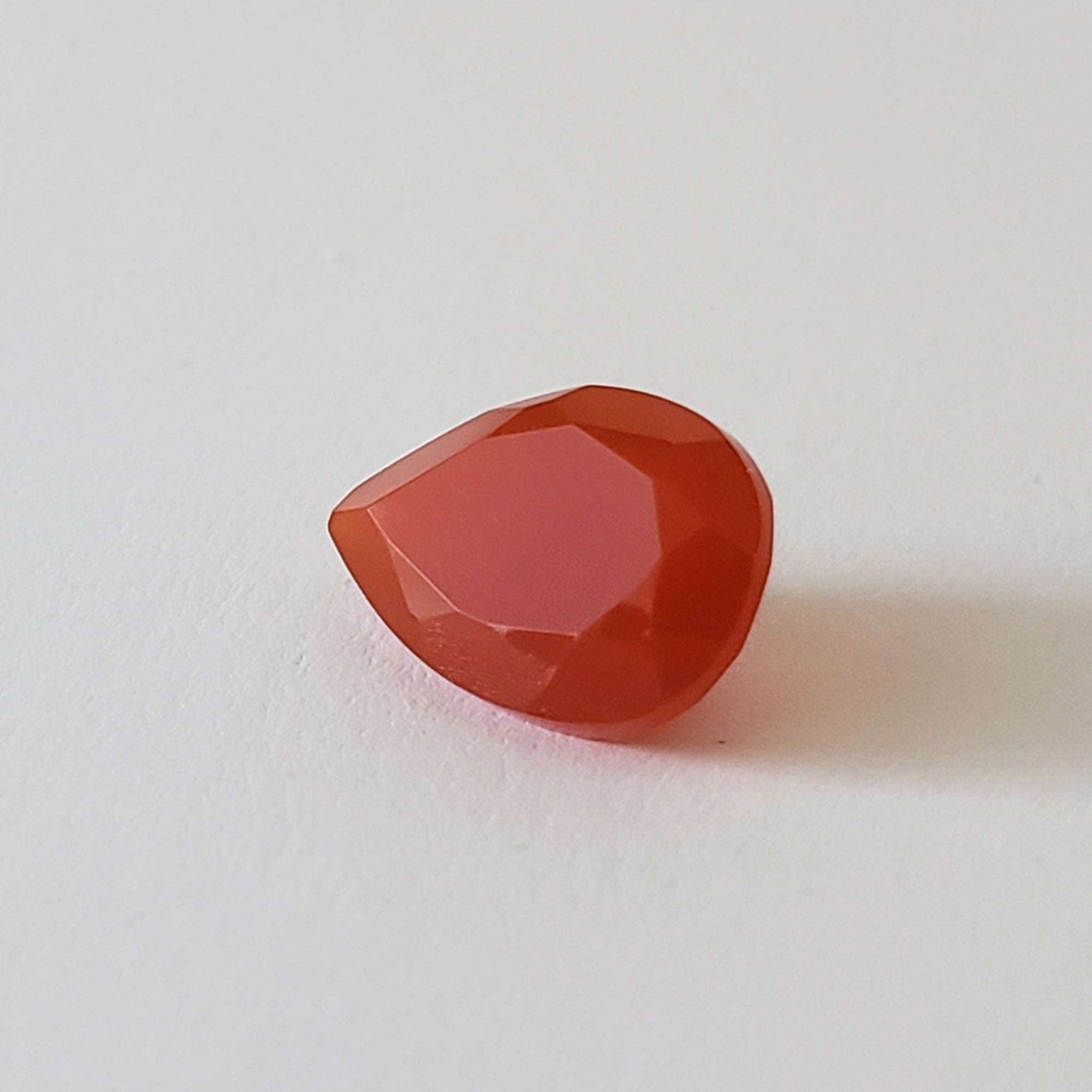  Carnelian | Pear Shape Cut | Orange | 11.8x7.8mm 