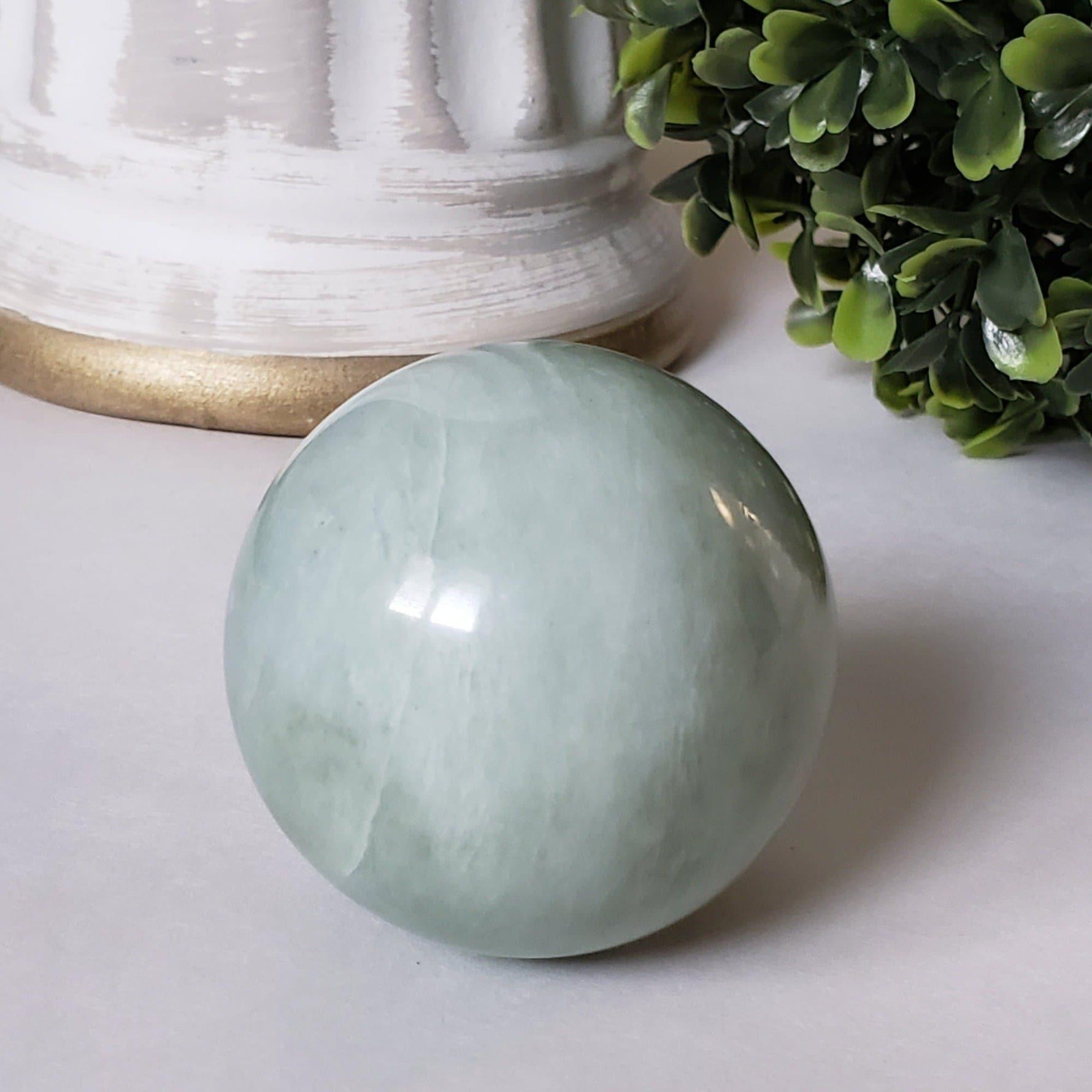 Chinese Jade Sphere | 53 mm, 2.1 in | 206.8 Grams
