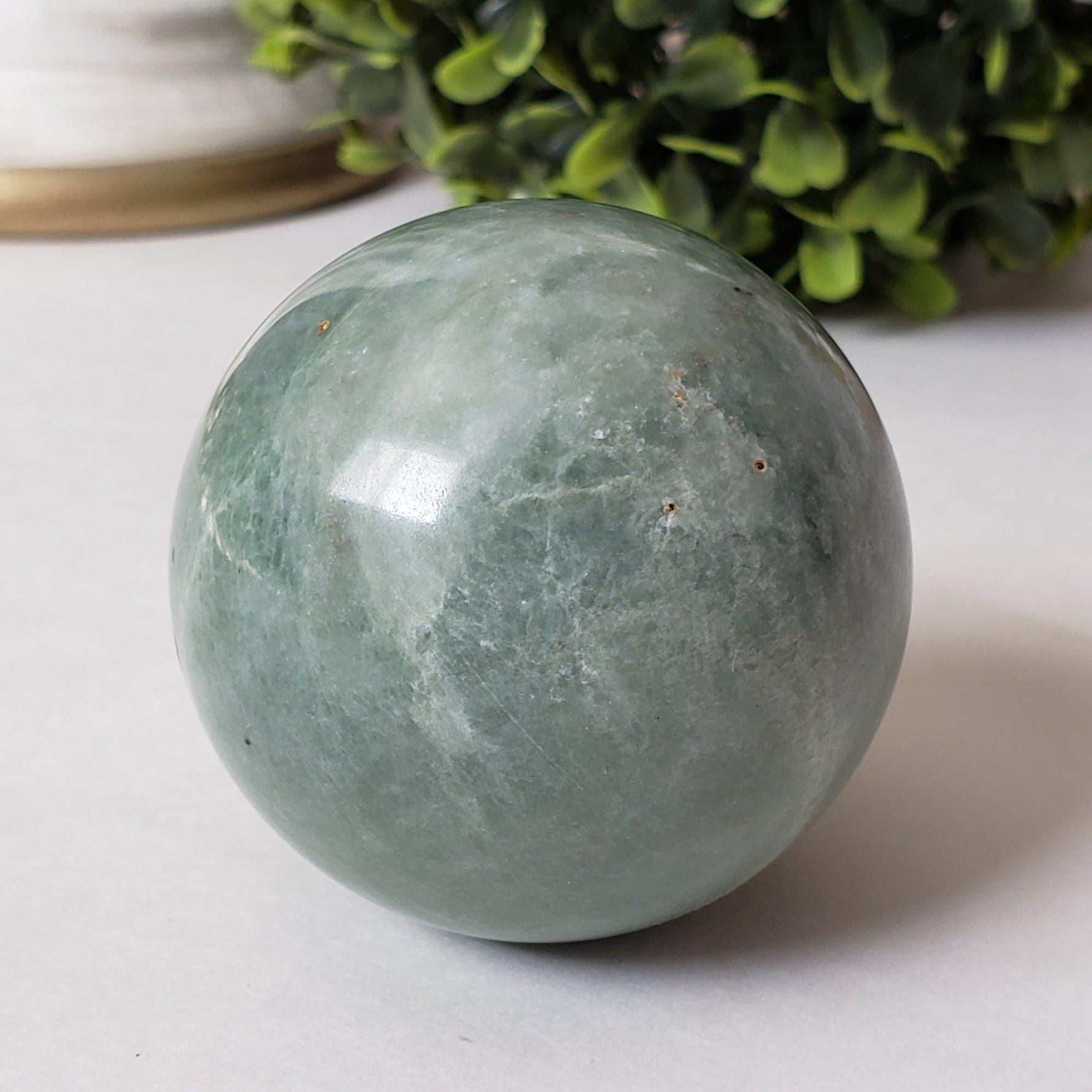 Chinese Jade Sphere | 53 mm, 2.1 in | 217 Grams