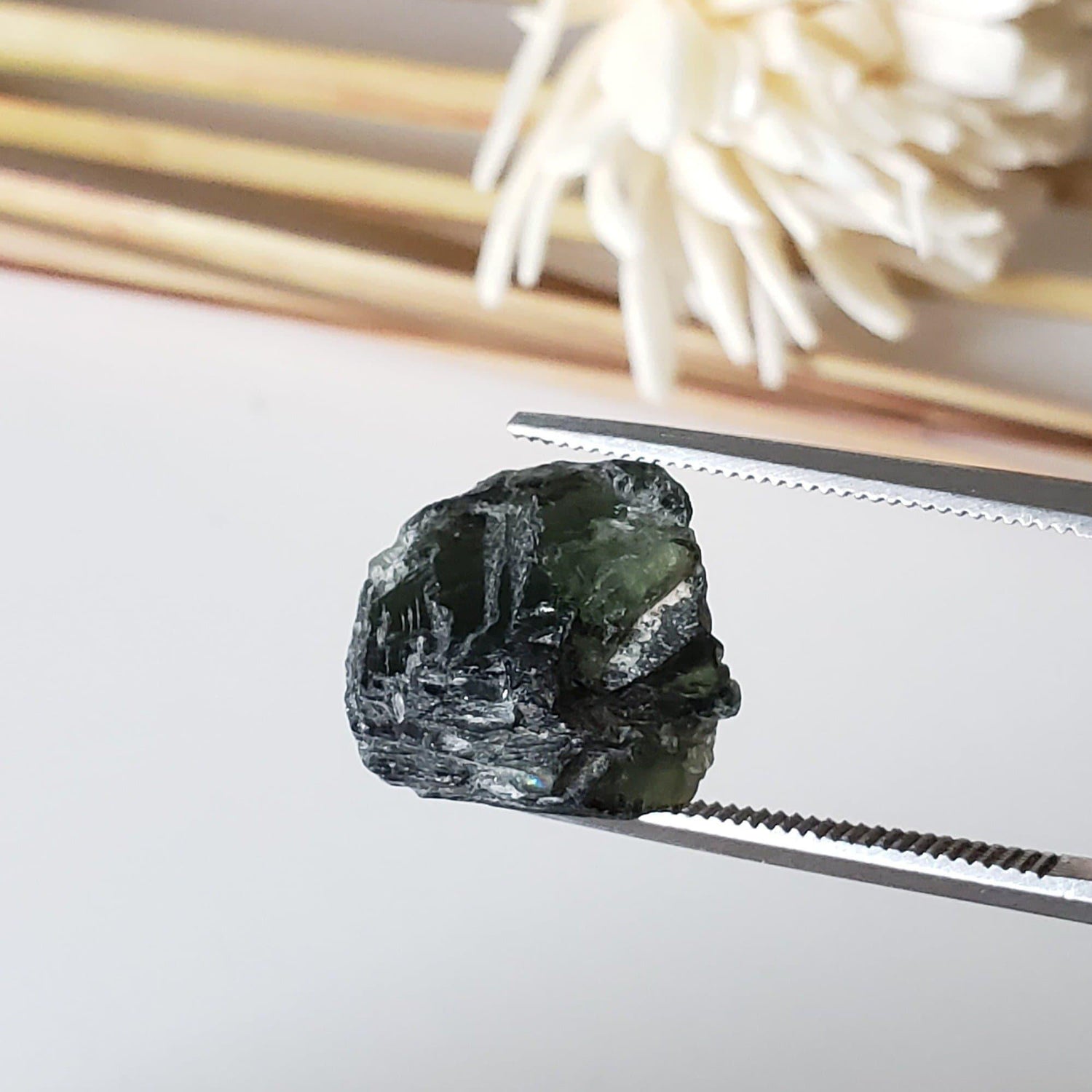 Chrome Diopside | Rough Crystal | Dark Green Mineral | 7.8ct | Africa