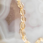 Citrine Gemstone Beads | 37 cm, 14.5 inch Strand | Oval | Golden Yellow | Canagem.com